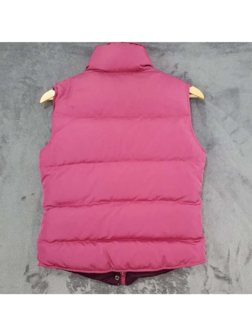 Vintage Aeropostale Down Puffer Vest Womens M Pink Colorblock 80s Pockets READ